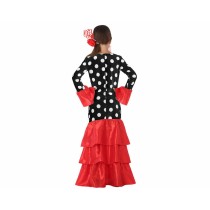 Costume for Adults Flamenca Black Red Spain