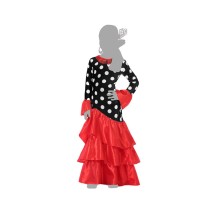 Costume for Adults Flamenca Black Red Spain