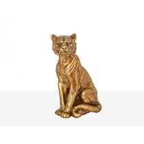 Deko-Figur Romimex Gold Harz Tiger 15 x 21 x 9 cm