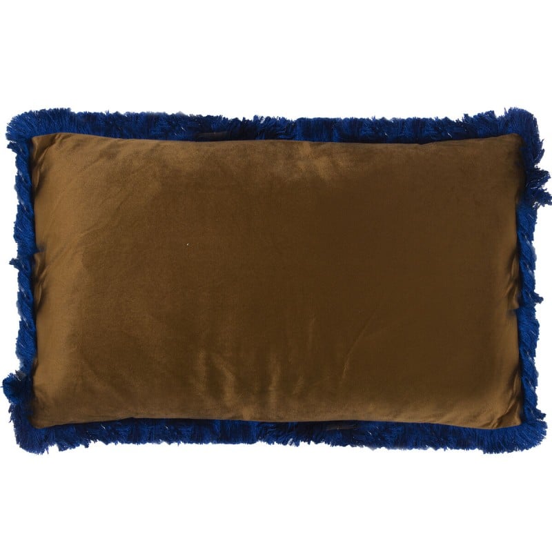 Kissen Alexandra House Living Blau Gold Textil 50 x 30 cm