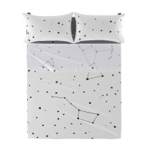 Drap HappyFriday Blanc Constellation Multicouleur 160 x 270 cm (Etoiles)