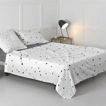 Drap HappyFriday Blanc Constellation Multicouleur 160 x 270 cm (Etoiles)