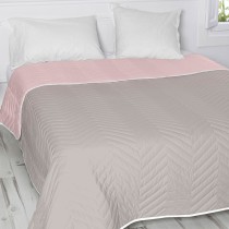 Reversible Bedspread HappyFriday Basic Arista Grey Light Pink 240 x 260 cm