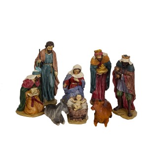 Ensemble de Figurines Romimex Multicouleur Résine 10 x 25 x 10 cm Naissance/Crèche Rois Mages 8 Pièces