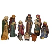 Ensemble de Figurines Romimex Multicouleur Résine 9 x 20 x 9 cm Naissance/Crèche Rois Mages 9 Pièces