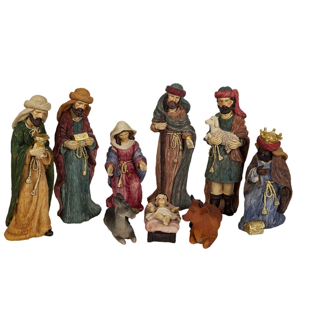 Ensemble de Figurines Romimex Multicouleur Résine 9 x 20 x 9 cm Naissance/Crèche Rois Mages 9 Pièces