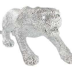 Decorative Figure Alexandra House Living Silver Plastic Panther 115 x 26 x 24 cm