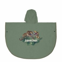 Wasserfeste Poncho mit Kapuze Jurassic Park grün