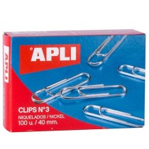 Clips Apli Nº 3 Nickel 40 mm (10 Stück)