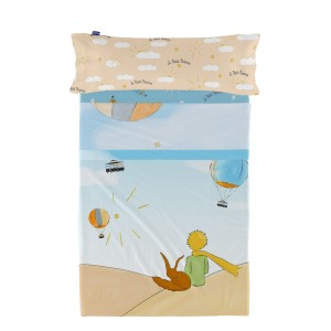 Jeu de draps HappyFriday Le Petit Prince Montgolfiere Multicouleur Lit 1 persone 2 Pièces