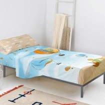 Jeu de draps HappyFriday Le Petit Prince Montgolfiere Multicouleur Lit 1 persone 2 Pièces