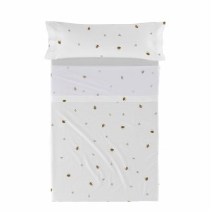 Jeu de draps HappyFriday HF Mini Honey Multicouleur Lit 1 persone 2 Pièces