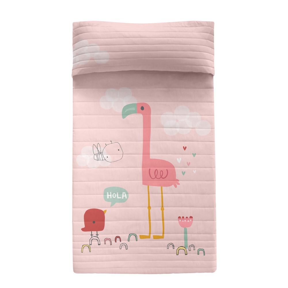 Couvre-lit HappyFriday Moshi Moshi Multicouleur 200 x 260 cm Flamant rose