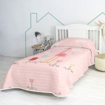 Steppdecke HappyFriday Moshi Moshi Bunt 200 x 260 cm Rosa Flamingo