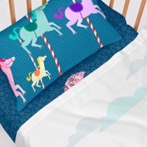 Jeu de draps HappyFriday Mr Fox Nanny Multicouleur Lit de bébé 2 Pièces