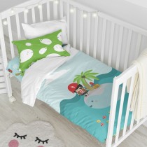 Parure de couette HappyFriday Happynois Pirata Multicouleur Lit de bébé 2 Pièces