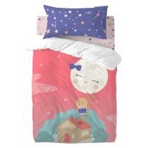 Parure de couette HappyFriday Happynois Moon Dream Multicouleur Lit de bébé 2 Pièces