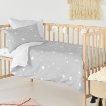 Bettbezug-Set HappyFriday Basic Kids Grau Babybettchen 2 Stücke