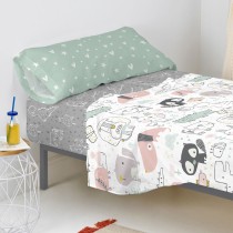 Fitted sheet HappyFriday MOSHI MOSHI Multicolour 105 x 200 x 32 cm