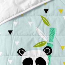 Steppdecke HappyFriday Moshi Moshi Blau 100 x 130 cm Pandaknochen