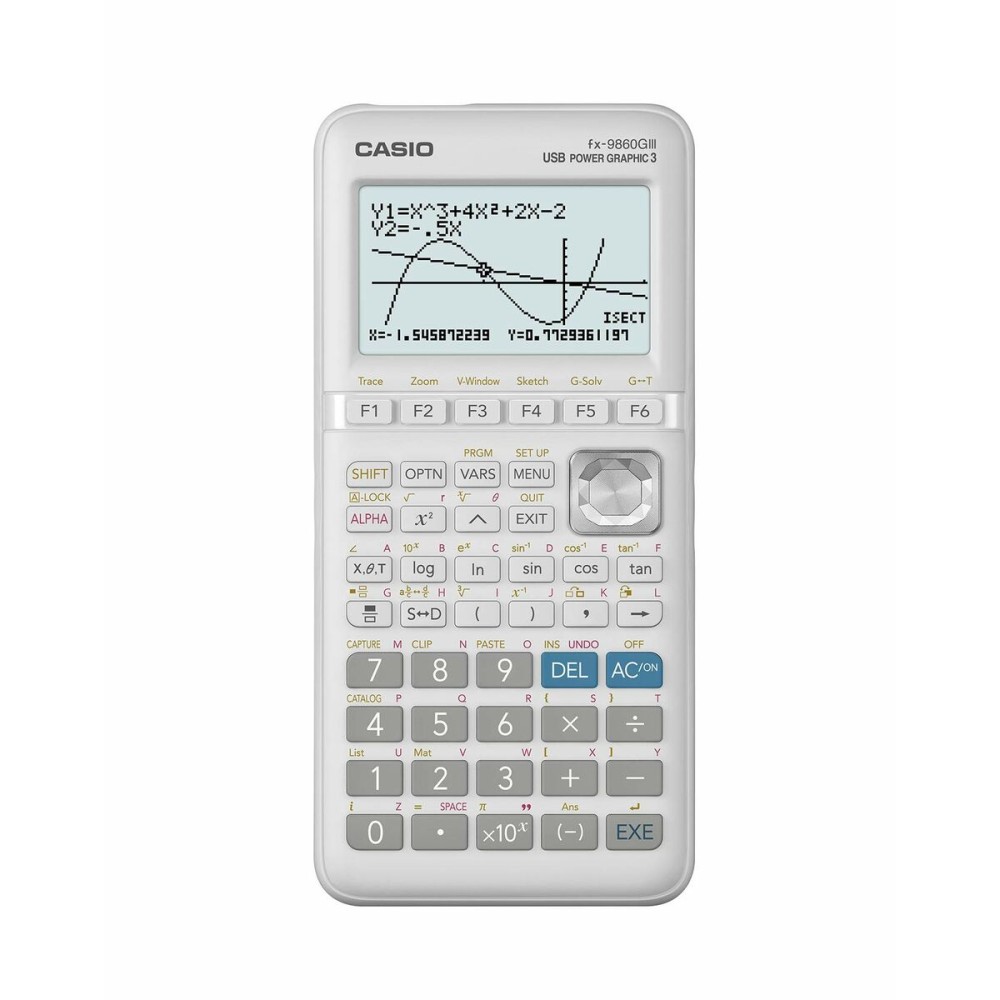 Calculatrice scientifique Casio FX-9860GIII-W-ET Blanc 18,4 x 9,15 x 2,12 cm