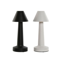 Desk lamp Home ESPRIT White Black 9 x 9 x 24 cm (2 Units)