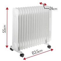 Radiateur à Huile Adler AD 7819 Blanc 2500 W