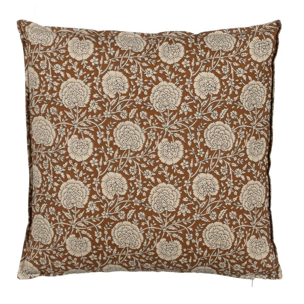 Cushion Cotton Brown Beige 50 x 50 cm