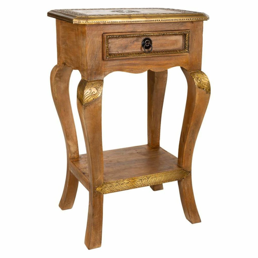 Nightstand Alexandra House Living Golden 28 x 61 x 38 cm