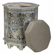 Tabouret Alexandra House Living Bleu Aluminium Bois MDF 11 x 42 x 38 cm