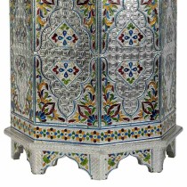 Tabouret Alexandra House Living Bleu Aluminium Bois MDF 11 x 42 x 38 cm