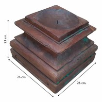 Candle Holder Alexandra House Living Brown Recycled Wood 26 x 23 x 26 cm