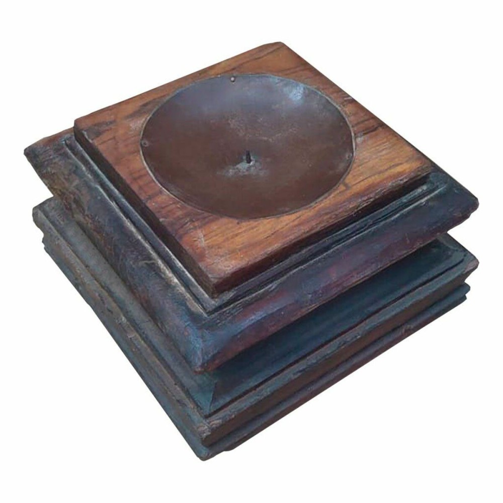 Candle Holder Alexandra House Living Brown Recycled Wood 26 x 23 x 26 cm