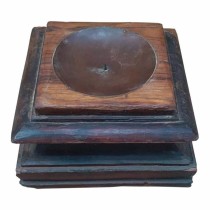 Candle Holder Alexandra House Living Brown Recycled Wood 26 x 23 x 26 cm