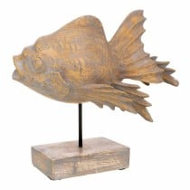 Figurine Décorative Alexandra House Living Gris Brun foncé Bois Fer Poisson 31 x 24 x 30 cm