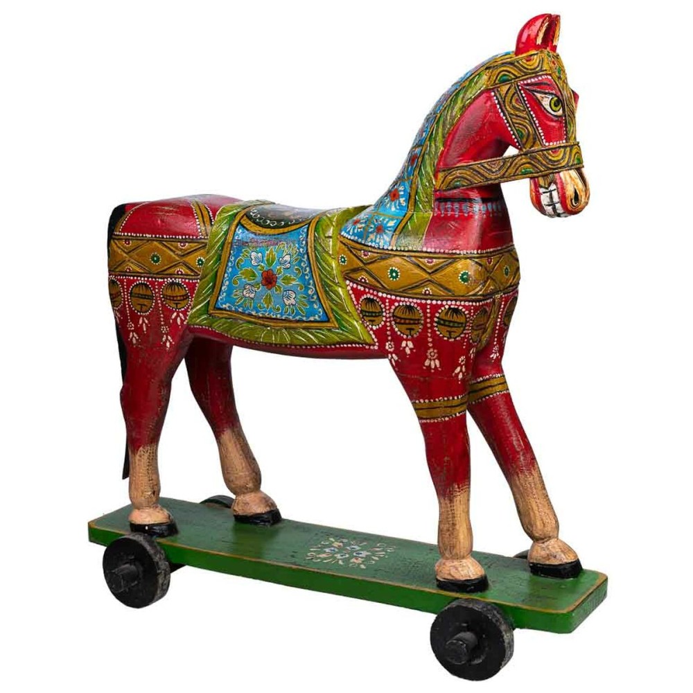 Figurine Décorative Alexandra House Living Bois de manguier Cheval 36 x 96 x 86 cm