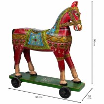 Figurine Décorative Alexandra House Living Bois de manguier Cheval 36 x 96 x 86 cm