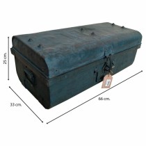 Valise décorative Alexandra House Living Bleu Fer Style artisanal 33 x 25 x 66 cm