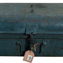 Dekorativer Koffer Alexandra House Living Blau Eisen Handwerks-Stil 33 x 25 x 66 cm