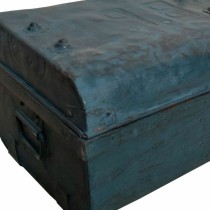 Decorative suitcase Alexandra House Living Blue Iron Traditional style 33 x 25 x 66 cm