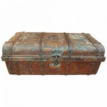 Decorative suitcase Alexandra House Living Brown Iron Traditional style 42 x 30 x 76 cm