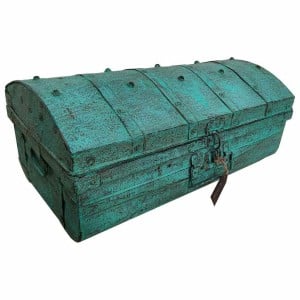 Valise décorative Alexandra House Living Vert Fer Style artisanal 35 x 27 x 66 cm