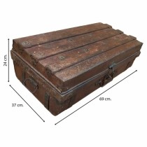 Decorative suitcase Alexandra House Living Brown Iron Traditional style 37 x 24 x 69 cm