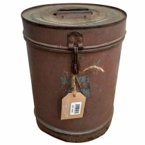 Decorative canister Alexandra House Living Brown Iron Traditional style 23 x 29 x 23 cm