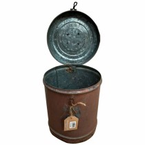 Decorative canister Alexandra House Living Brown Iron Traditional style 23 x 29 x 23 cm