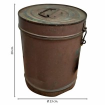 Decorative canister Alexandra House Living Brown Iron Traditional style 23 x 29 x 23 cm