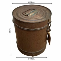 Decorative canister Alexandra House Living Brown Iron Traditional style 18 x 23 x 19 cm