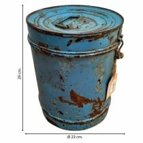 Decorative canister Alexandra House Living Blue Iron Traditional style 23 x 29 x 23 cm