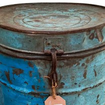 Decorative canister Alexandra House Living Blue Iron Traditional style 33 x 46 x 33 cm