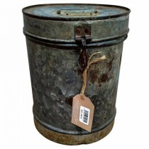 Decorative canister Alexandra House Living Brown Iron Traditional style 23 x 29 x 23 cm